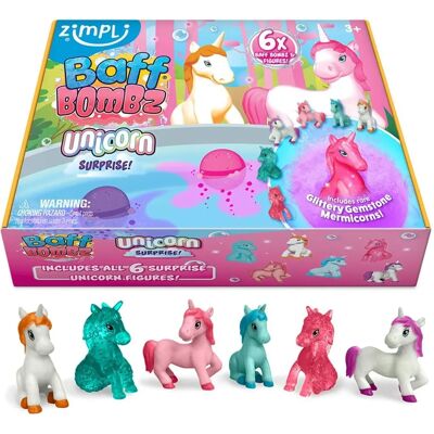Bombe da bagno unicorno sorpresa di Zimpli Kids - 6 grandi set Bombe da bagno unicorno sorpresa di Zimpli Kids - 6 grandi set