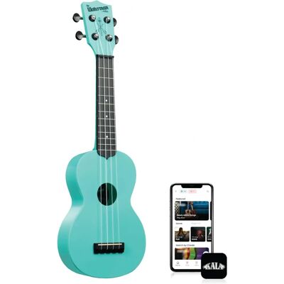 Kala Waterman Soprano Aqua Mist phosphorescent - Ukulélé - Publicité Kala Waterman Soprano Aqua Mist phosphorescent - Ukulélé - Publicité