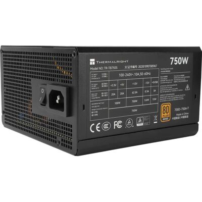 Thermalright TB-750S Táp - 750W, Fekete, Nem moduláris - ATX 3.0 Thermalright TB-750S Táp - 750W, Fekete, Nem moduláris - ATX 3.0