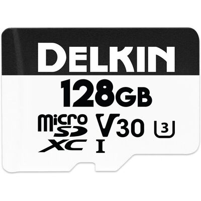 Delkin MicroSDHC UHS-I (V30) 128GB - Carte mémoire - Publicité Delkin MicroSDHC UHS-I (V30) 128GB - Carte mémoire - Publicité