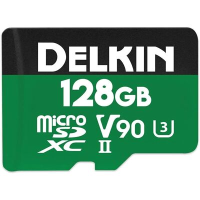 Delkin Power UHS-II V90 microSDXC - 128GB Delkin Power UHS-II V90 microSDXC - 128GB