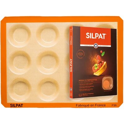 Silpat 12-Tarteletten Bakvorm - Duurzaam, Non-Stick, Gemaakt in Frankrijk Silpat 12-Tarteletten Bakvorm - Duurzaam, Non-Stick, Gemaakt in Frankrijk