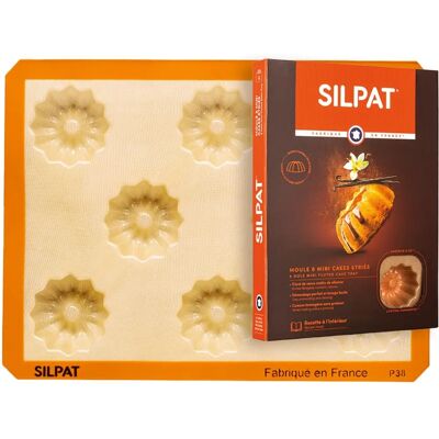 Silpat 8 Mini-Cakes Striés - Moule à Gâteaux - Publicité Silpat 8 Mini-Cakes Striés - Moule à Gâteaux - Publicité