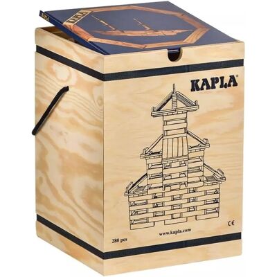KAPLA Blocs en Bois avec Livre d'Exemple Bleu - Jeu de Construction 280 Pièces KAPLA Blocs en Bois avec Livre d'Exemple Bleu - Jeu de Construction 280 Pièces