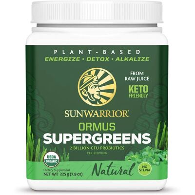 Sunwarrior Ormus Supergreen - Superfood biologico vegetale - 7,9 oz Sunwarrior Ormus Supergreen - Superfood biologico vegetale - 7,9 oz