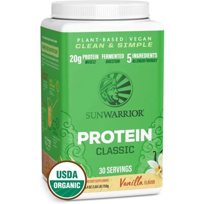 Sunwarrior Classic Organic Vanilla Protein 750g - Protein Powder Sunwarrior Classic Organic Vanilla Protein 750g - Protein Powder