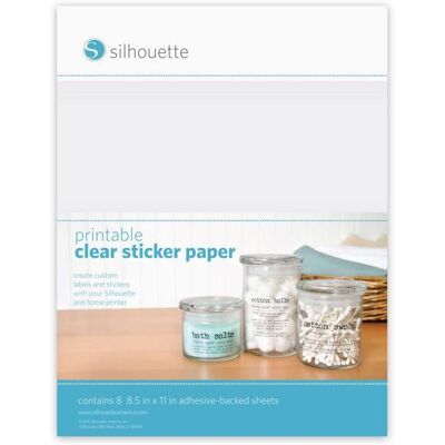 Silhouette MEDIA-CLR-ADH Aufkleberpapier - 8 Blätter Silhouette MEDIA-CLR-ADH Aufkleberpapier - 8 Blätter