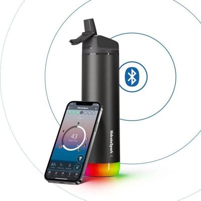 HidrateSpark Steel - Schwarze 620ml Intelligente Wasserflasche HidrateSpark Steel - Schwarze 620ml Intelligente Wasserflasche