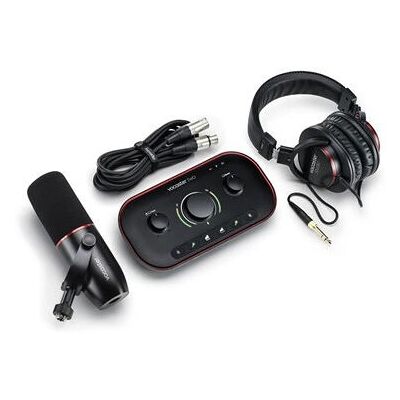 Focusrite Vocaster Two Studio - Podcasting Audio Interface with Microphone & Headphones Focusrite Vocaster Two Studio - Podcasting Audio Interface with Microphone & Headphones