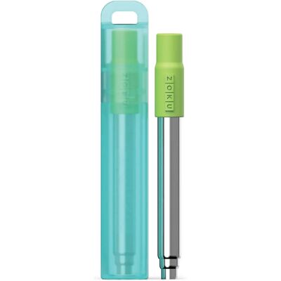 Zoku Edelstahl Strohhalm - Lebensmittelqualität 18/8 Edelstahl - Erstreckt sich von 4 Zoll auf ca. 9 Zoll - Silikonmundstück - BPA + Phthalatfrei - spülmaschinenfest - Inklusive Reinigungsbürste - kompakte Tragetasche - Koffer hat Schlaufe zur Befestigung an einem Schlüsselanhänger Zoku Edelstahl Strohhalm - Lebensmittelqualität 18/8 Edelstahl - Erstreckt sich von 4 Zoll auf ca. 9 Zoll - Silikonmundstück - BPA + Phthalatfrei - spülmaschinenfest - Inklusive Reinigungsbürste - kompakte Tragetasche - Koffer hat Schlaufe zur Befestigung an einem Schlüsselanhänger