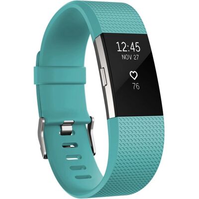 Fitbit Charge 2 - Aktivitätstracker - Schwarz, Blau, Grün Aquamarin / Silber Fitbit Charge 2 - Aktivitätstracker - Schwarz, Blau, Grün Aquamarin / Silber