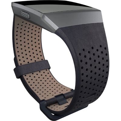 Bracelet en Cuir Perforé Fitbit Ionic - Accessoire Montre Connectée - Publicité Bracelet en Cuir Perforé Fitbit Ionic - Accessoire Montre Connectée - Publicité