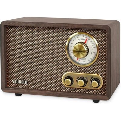 Victrola - Retro Wood Bluetooth Radio - Espresso - AM/FM Rotary - Audio System Victrola - Retro Wood Bluetooth Radio - Espresso - AM/FM Rotary - Audio System