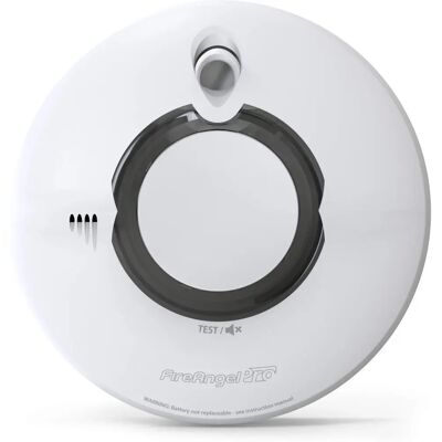 FireAngel Pro Connected Smart Smoke Alarm, Battery Powered with Wireless Interlink and 10 Year Life FireAngel Pro Connected Smart Smoke Alarm, Battery Powered with Wireless Interlink and 10 Year Life