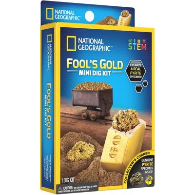 National Geographic Fool's Gold Mini Dig Kit - STEM Toy National Geographic Fool's Gold Mini Dig Kit - STEM Toy