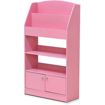 Furinno Lova Pink Bücherregal - Mit Schrank Furinno Lova Pink Bücherregal - Mit Schrank
