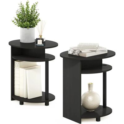 Furinno Jaya Walnuss Beistelltisch-Set 2 Furinno Jaya Walnuss Beistelltisch-Set 2
