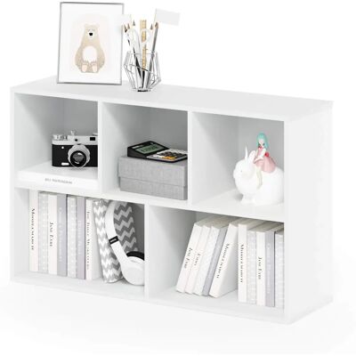 Furinno 11069WH Regał otwarty 5-kubikowy - Regał Furinno 11069WH Regał otwarty 5-kubikowy - Regał