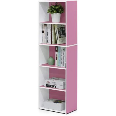 Furinno Luder 5-poziomowa obrotowa kolorowa półka - Regał na książki Furinno Luder 5-poziomowa obrotowa kolorowa półka - Regał na książki