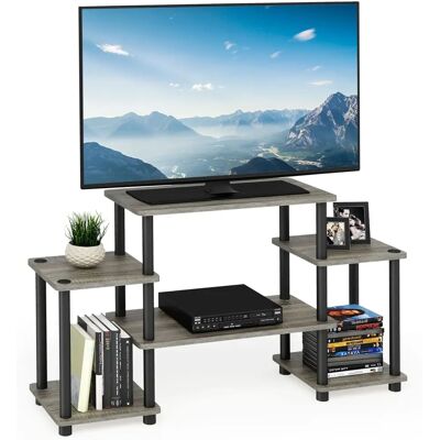 Furinno Turn-N-Tube Szafka RTV - Francuski dąb/ czarny - 105.4 x 58 x 29.5 cm Furinno Turn-N-Tube Szafka RTV - Francuski dąb/ czarny - 105.4 x 58 x 29.5 cm