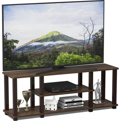 Furinno Orzech/Braun Turn-S-Tube 3-piętrowa Szafka na TV - Stojak TV Furinno Orzech/Braun Turn-S-Tube 3-piętrowa Szafka na TV - Stojak TV