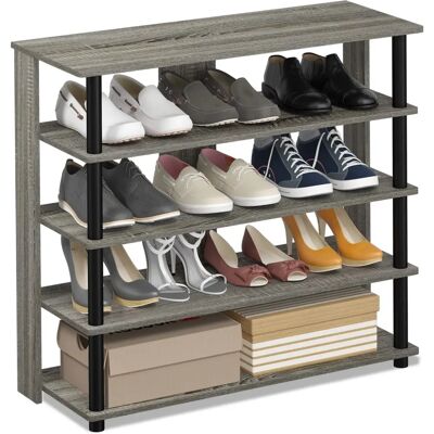 Furinno Turn-N-Tube 5-warstwowy szeroki stojak na buty - Szafka na buty Furinno Turn-N-Tube 5-warstwowy szeroki stojak na buty - Szafka na buty