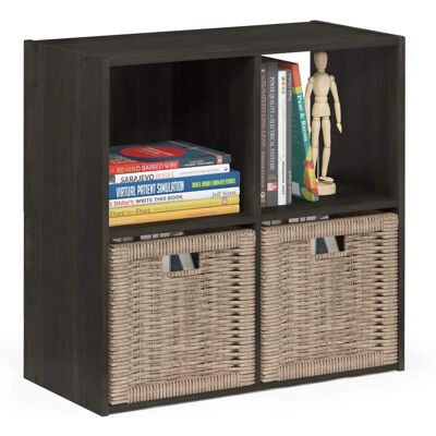 Furinno Pelli Cubic förvaringsskåp - 2x2 - Espresso - Förvaringsskåp Furinno Pelli Cubic förvaringsskåp - 2x2 - Espresso - Förvaringsskåp