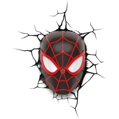 Lampe LED 3D visage Miles Morales Marvel Spider-Man - Décoration - Publicité Lampe LED 3D visage Miles Morales Marvel Spider-Man - Décoration - Publicité