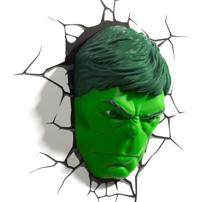 Marvel Hulk Face 3D LED-lampa - Dekoration - 3DL75193 Marvel Hulk Face 3D LED-lampa - Dekoration - 3DL75193