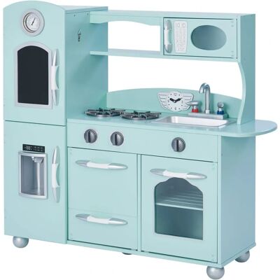 Cuisine Enfant en Bois Menthe de Teamson Kids - Réfrigérateur, Four & Plus Cuisine Enfant en Bois Menthe de Teamson Kids - Réfrigérateur, Four & Plus