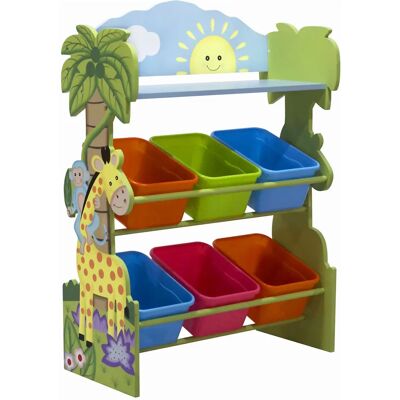 Organizador de Juguetes de Madera Azul para Niños Fantasy Fields - Tipo de Juguete Organizador de Juguetes de Madera Azul para Niños Fantasy Fields - Tipo de Juguete
