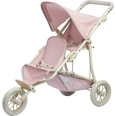 Teamson Kids Olivias Lilla Värld Rosa Tvilling Dockvagn Teamson Kids Olivias Lilla Värld Rosa Tvilling Dockvagn