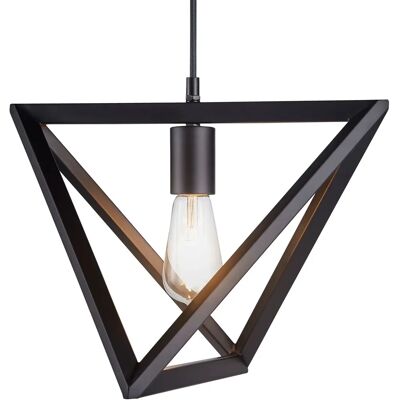 TEAMSON HOME - Lámpara de Techo Moderna Industrial - Negro / Oro Rosa TEAMSON HOME - Lámpara de Techo Moderna Industrial - Negro / Oro Rosa