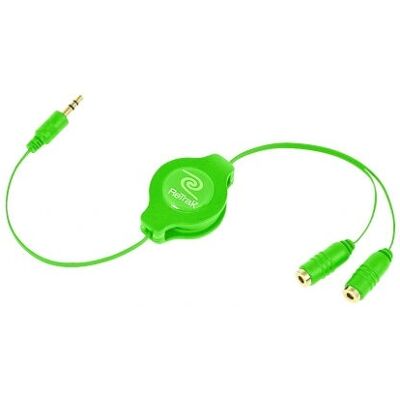 ReTrak EUCABLESPLGN Audiokabel - 0,9 m - 3,5 mm - Grün - Audiokabel ReTrak EUCABLESPLGN Audiokabel - 0,9 m - 3,5 mm - Grün - Audiokabel