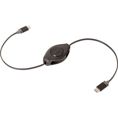 Cavo USB-C a USB-C retrattile ReTrak - Nero Cavo USB-C a USB-C retrattile ReTrak - Nero