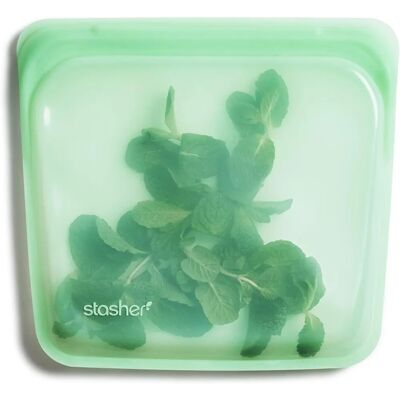 Bolsa de silicona reutilizable menta - Stasher Bolsa de silicona reutilizable menta - Stasher
