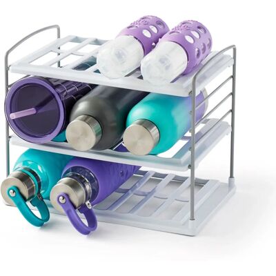 Organisateur de bouteilles d'eau blanc YouCopia UpSpace Organisateur de bouteilles d'eau blanc YouCopia UpSpace