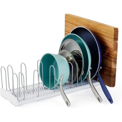 Youcopia Youcopia StoreMore Support Pliable pour Poêle et Couvercle - Rangement Cuisine Youcopia Youcopia StoreMore Support Pliable pour Poêle et Couvercle - Rangement Cuisine