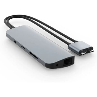 Hyper HD392-GRAY Laptop Dock - Dual 4K HDMI - USB-C & USB-A Hyper HD392-GRAY Laptop Dock - Dual 4K HDMI - USB-C & USB-A