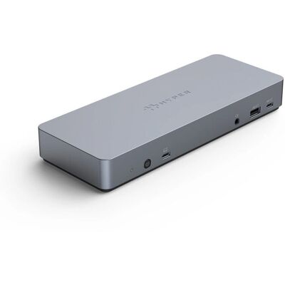 HYPER HD-GD1000-EU Laptop Dock - Sølv, 14 Porte, 135W HYPER HD-GD1000-EU Laptop Dock - Sølv, 14 Porte, 135W