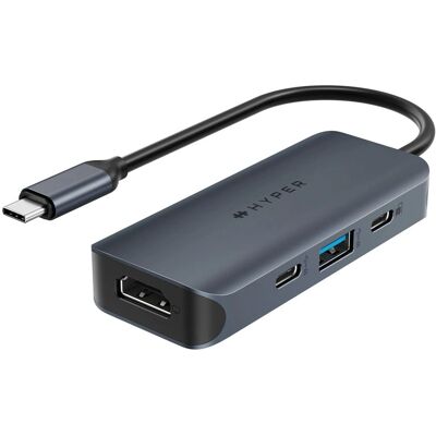 Hyper HD4001GL - Hub USB/Station d'accueil - Gris/Bleu - Publicité Hyper HD4001GL - Hub USB/Station d'accueil - Gris/Bleu - Publicité