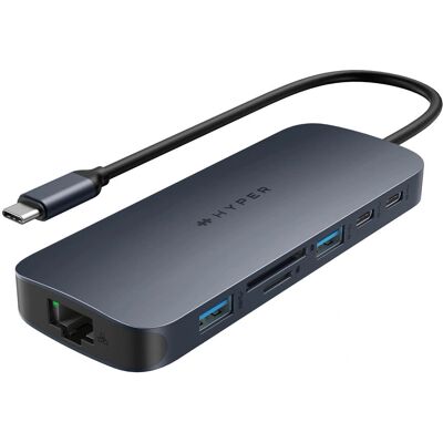 Hyper HD4006GL concentrateur d'interface - USB 3.2 Gen 1 - Bleu, Gris Hyper HD4006GL concentrateur d'interface - USB 3.2 Gen 1 - Bleu, Gris