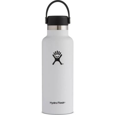 Hydro Flask Hvit Wide Mouth - Rustfritt stål vannflaske - 532 ml Hydro Flask Hvit Wide Mouth - Rustfritt stål vannflaske - 532 ml