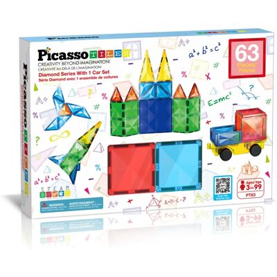 Picasso Tiles Diamantserie Magnetisches Konstruktionsset - 63 Teile Picasso Tiles Diamantserie Magnetisches Konstruktionsset - 63 Teile