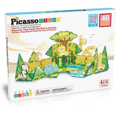 PicassoTiles PTQ12 Magnetiske Byggespill - Pedagogisk STEAM-set for Barn PicassoTiles PTQ12 Magnetiske Byggespill - Pedagogisk STEAM-set for Barn