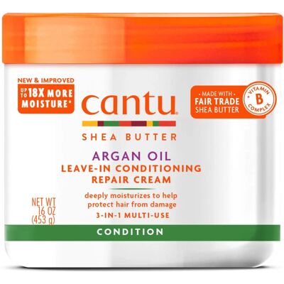 Cantu Cremă Reparatoare Leave-In cu Ulei de Argan (453 g) Cantu Cremă Reparatoare Leave-In cu Ulei de Argan (453 g)