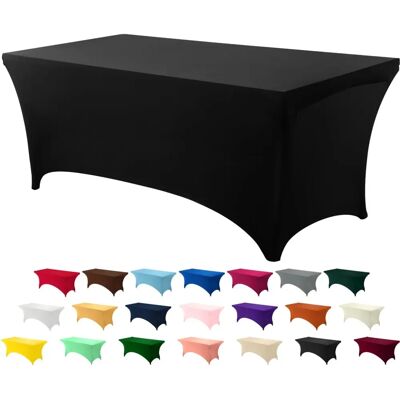Utopia Kitchen - Rectangular Stretch Tablecloth - 6 Feet - Tablecloth Utopia Kitchen - Rectangular Stretch Tablecloth - 6 Feet - Tablecloth
