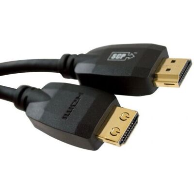 Câble HDMI SCP 990UHD-3 - 0.9m, Noir, Support 4K HDR - Publicité Câble HDMI SCP 990UHD-3 - 0.9m, Noir, Support 4K HDR - Publicité