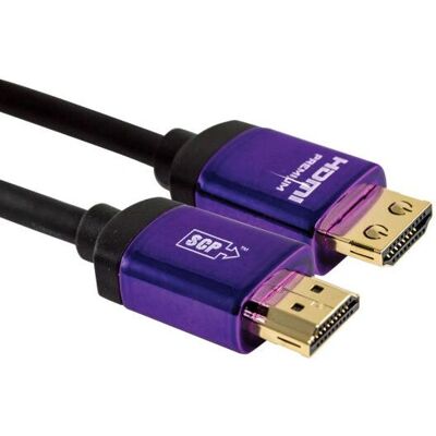 Câble HDMI SCP 990UHDV-10 - 3m - Noir - Support 4K Ultra HD - Publicité Câble HDMI SCP 990UHDV-10 - 3m - Noir - Support 4K Ultra HD - Publicité