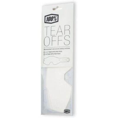 100% - Standard Tear-Offs - Átlátszó - 20 db-os csomag - Szemüvegtörlő leválasztók 100% - Standard Tear-Offs - Átlátszó - 20 db-os csomag - Szemüvegtörlő leválasztók